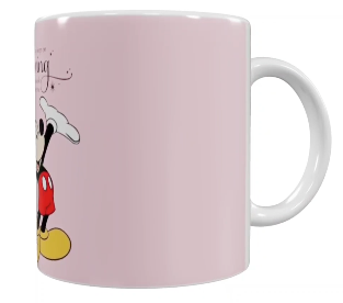 Mickey Mouse Keramik-Tasse – Rosa (330 ml)