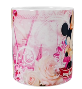 Mickey Maus Keramik-Tasse – Pink (330 ml)