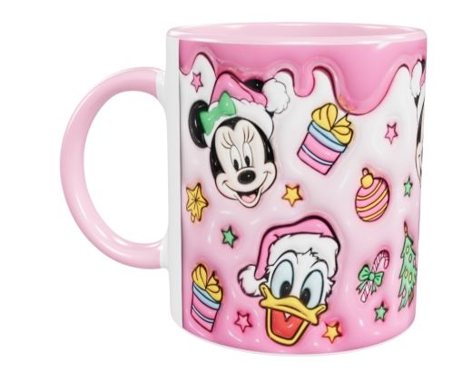 Mickey & Friends Keramik-Tasse – Rosa (330 ml)