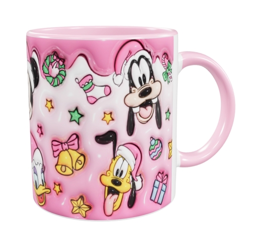 Mickey & Friends Keramik-Tasse – Rosa (330 ml)