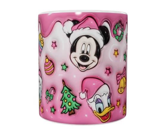 Mickey & Friends Keramik-Tasse – Rosa (330 ml)