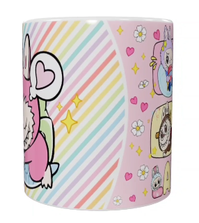 Labubu Keramik-Tasse – Süßes Regenbogen- & Comic-Design (330 ml)