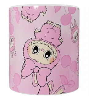 Labubu Keramik-Tasse – Rosa (330 ml)