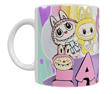 Labubu Keramik-Tasse – Bunte Motivwelt (330 ml)
