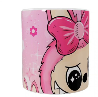 Labubu Keramik-Tasse – Rosa (330 ml)