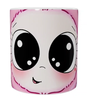 Labubu Keramik-Tasse – Rosa (330 ml)