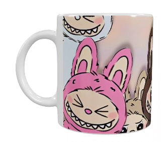 Labubu Keramik-Tasse – Buntes Charakterdesign (330 ml)