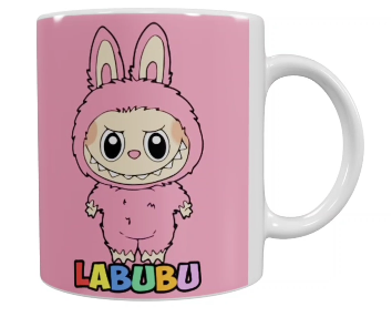Labubu Keramik-Tasse – Rosa (330 ml)