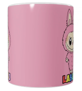 Labubu Keramik-Tasse – Rosa (330 ml)