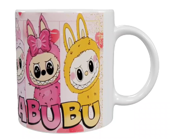 Labubu Keramik-Tasse – Buntes Charakterdesign (330 ml)