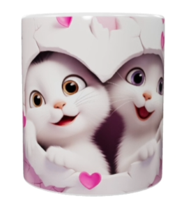 Cat Keramik-Tasse – Süßes Kätzchen-Design (330 ml)