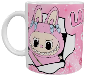 Labubu Keramik-Tasse – Rosa (330 ml)