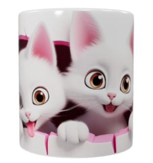 Cat Keramik-Tasse – Süßes Kätzchen-Design (330 ml)