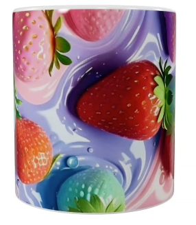 Früchte Keramik-Tasse – Bunte Beeren (330 ml)