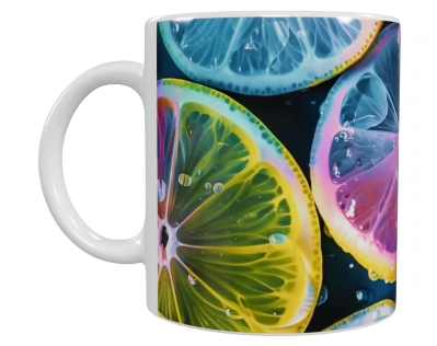 Früchte Keramik-Tasse – Bunte Zitrusfrüchte (330 ml)