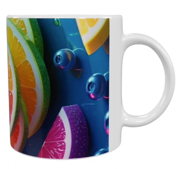 Früchte Keramik-Tasse – Bunt (330 ml)