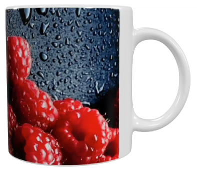 Früchte Keramik-Tasse – Himbeeren (330 ml)