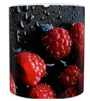 Früchte Keramik-Tasse – Himbeeren (330 ml)