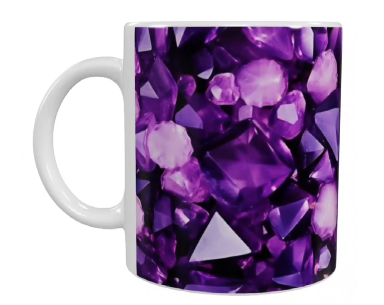 Amethyst-Design Keramik-Tasse (330 ml)