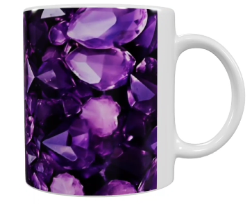 Amethyst-Design Keramik-Tasse (330 ml)
