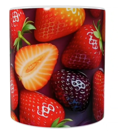 Früchte Keramik-Tasse – Erdbeeren (330 ml)
