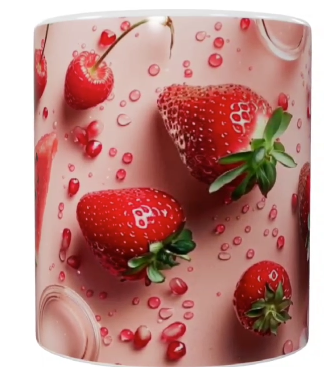 Früchte Keramik-Tasse – Beeren & Wassermelone (330 ml)