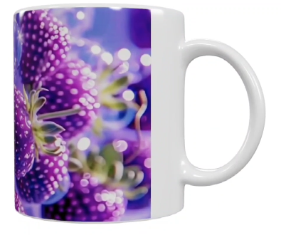 Früchte Keramik-Tasse – Violette Erdbeeren (330 ml)