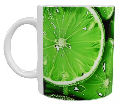 Früchte Keramik-Tasse – Limettenmotiv (330 ml)