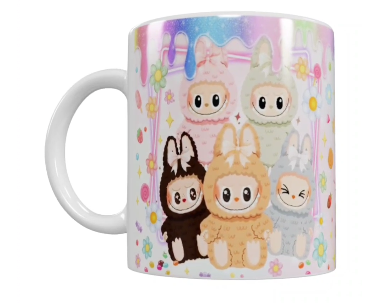 Labubu Keramik-Tasse – Pastell Bunny Design (330 ml)