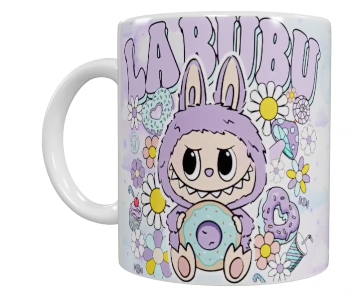 Labubu Keramik-Tasse – Pastell Lila (330 ml)