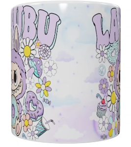 Labubu Keramik-Tasse – Pastell Lila (330 ml)