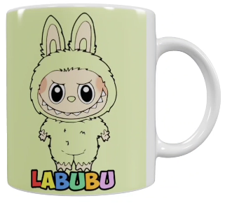 Labubu Keramik-Tasse – Grün (330 ml)