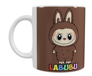 Labubu Keramik-Tasse – Braun (330 ml)