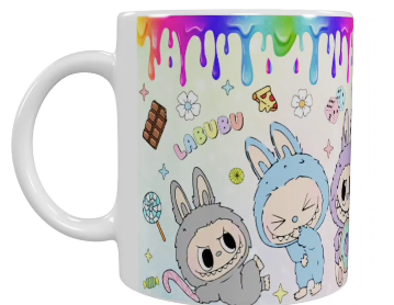 Labubu Keramik-Tasse – Buntes Design (330 ml)