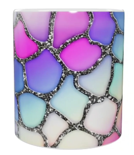 Keramik-Tasse – Pastell Mosaik Design (330 ml)