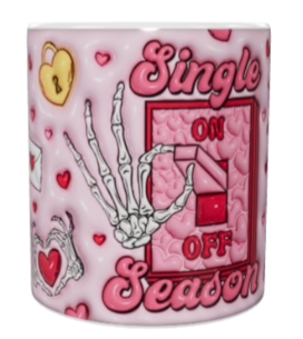 Valentinstags-Keramik-Tasse – Rosa (330 ml