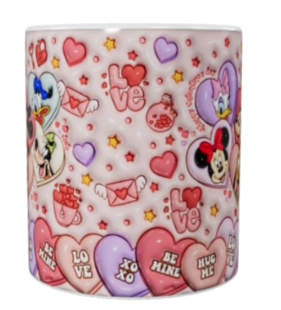 Disney Valentinstags-Keramik-Tasse – Herz-Motiv (330 ml)