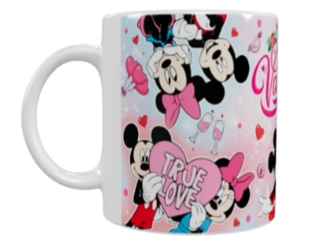 Valentinstags Keramik-Tasse – Mickey & Minnie (330 ml)