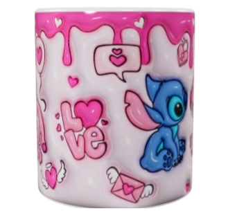 Valentinstags-Keramik-Tasse – Rosa (330 ml)