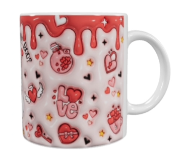 Valentinstag Keramik-Tasse – "Will You Be My Boo?" (330 ml)
