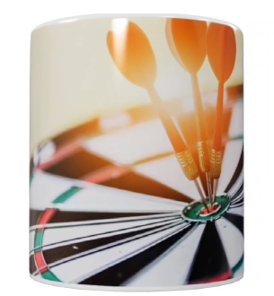 Vereins Keramik-Tasse – Darts (330 ml)