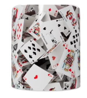 Karten Keramik-Tasse – Spielkarten-Motiv (330 ml)