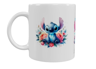 Stitch Keramik-Tasse – Personalisierbar (330 ml)