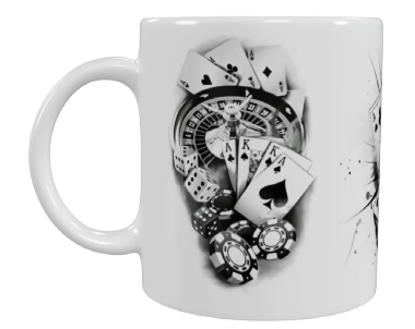 Vereins Keramik-Tasse – Glücksspiel-Motiv (330 ml)
