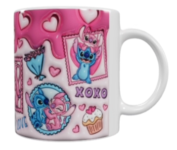 Valentinstag Keramik-Tasse – Rosa (330 ml)