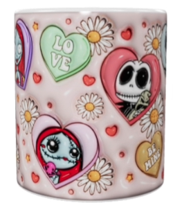 Valentinstasse aus Keramik – Rosa (330 ml)