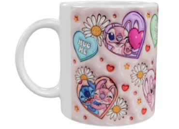 Valentinstag Keramik-Tasse – Rosa (330 ml)