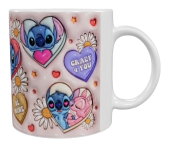 Valentinstag Keramik-Tasse – Rosa (330 ml)