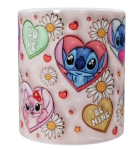 Valentinstag Keramik-Tasse – Rosa (330 ml)