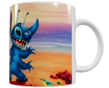 Stitch Keramik-Tasse – Tropisches Design (330 ml)